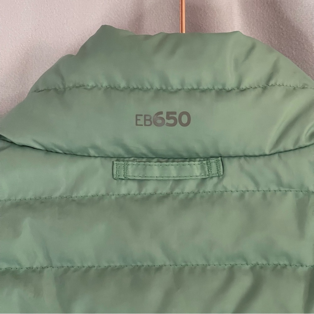 🎄🥾❄️⛷️Eddie Bauer 650 down Vest Women’s XXL mint green and brown - Picture 3 of 6